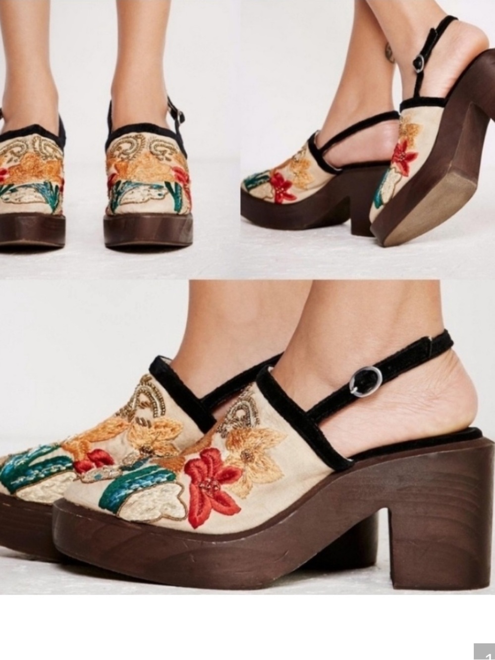 Free People Cosmic Storm Platform Clogs 8